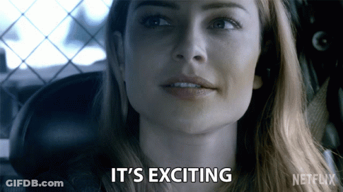 Woman Says It's Exciting In Car GIF