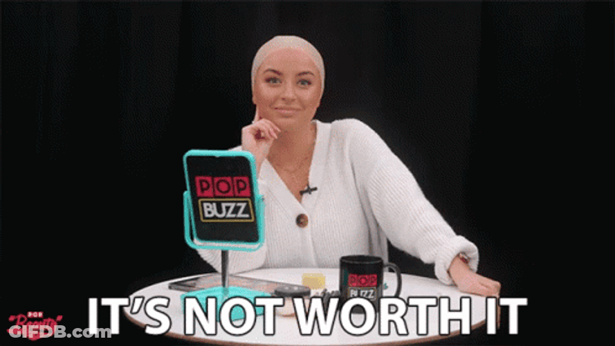 Woman Says It's Not Worthy GIF
