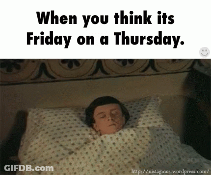Woman Says It's Only Thursday On Screen GIF