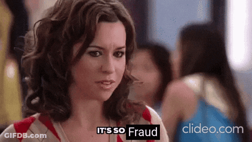Woman Says It's So Fraud In Front Of Crowd GIF