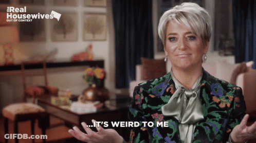 Woman Says It's Weird To Me Real Housewives Ad GIF