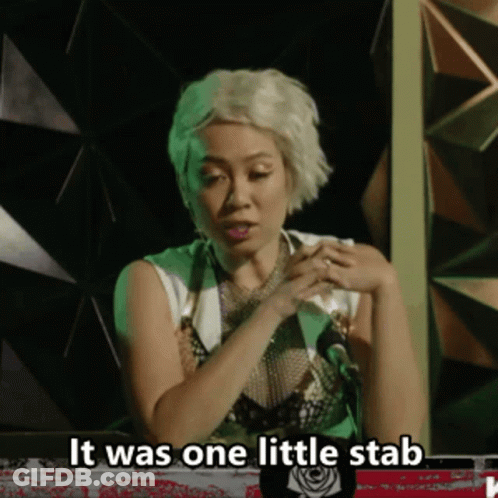 Woman Says It Was One Little Stab GIF