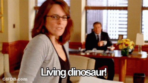 Woman Says Living Dinosaur To Man GIF