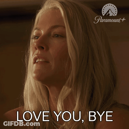 Woman Says Love You Bye Paramount Ad GIF