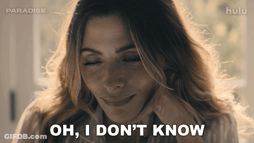 Woman Says Oh I Don't Know Watching Paradise On Hulu GIF