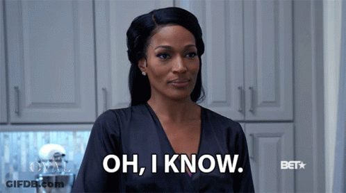Woman Says Oh I Know In Kitchen GIF
