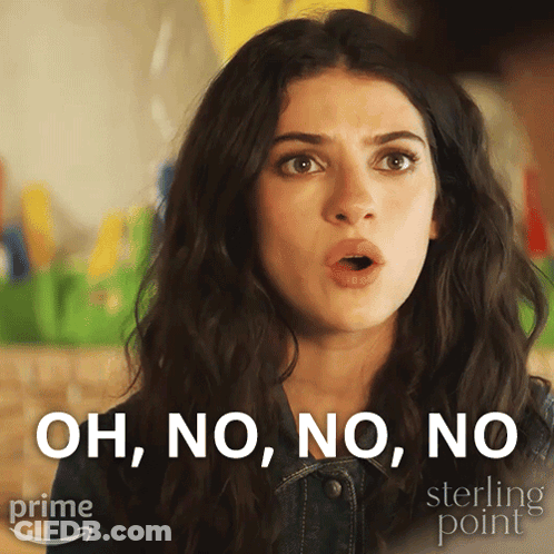 Woman Says Oh No No No In Front Of Sterling Point GIF