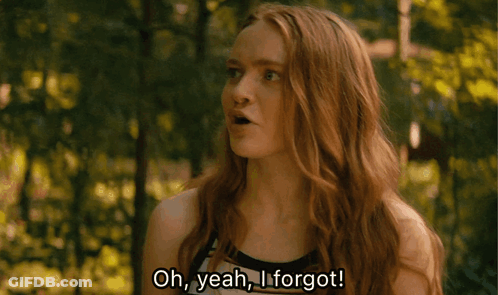 Woman Says Oh Yeah I Forgot In Forest GIF