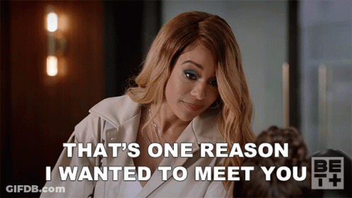 Woman Says One Reason She Wanted To Meet You GIF