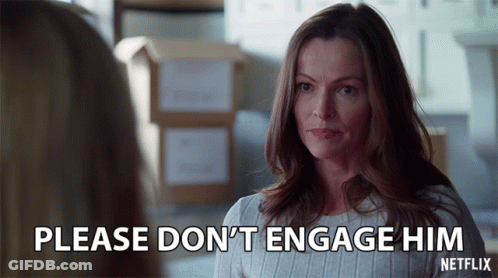 Woman Says Please Don't Engage Him Netflix Ad GIF