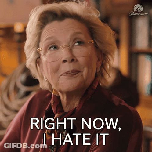 Woman Says Right Now I Hate It Paramount+ Ad GIF