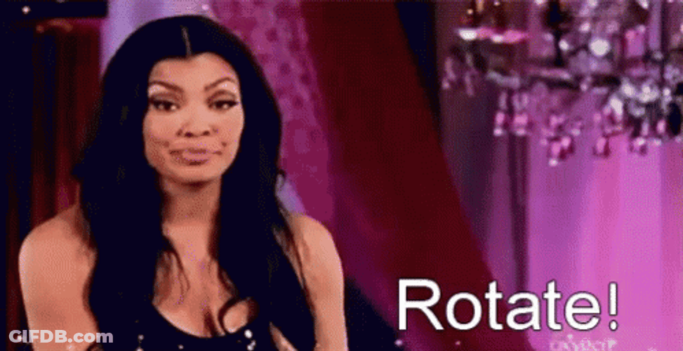 Woman Says Rotate GIF