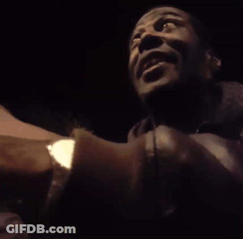 Woman Says Say Thank You Dark Room GIF