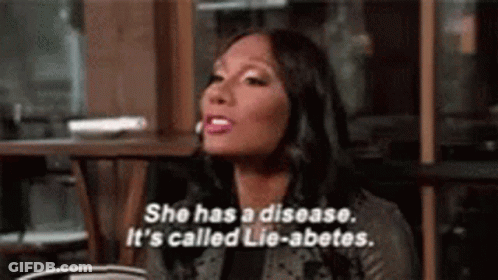 Woman Says She Has Lie-Abetes GIF