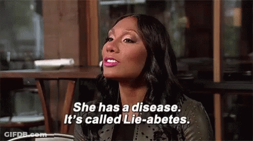 Woman Says She Has Lie-Abetes GIF