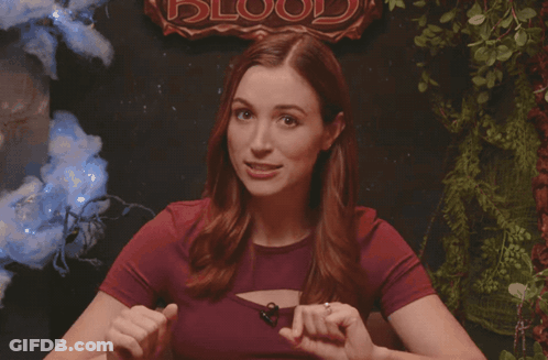 Woman Says Shocking Near Blood Sign GIF