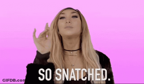 Woman Says So Snatched Funny Face GIF