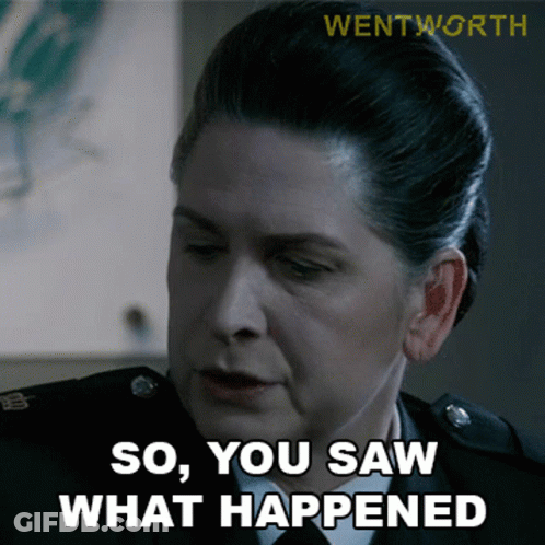 Woman Says So You Saw What Happened GIF