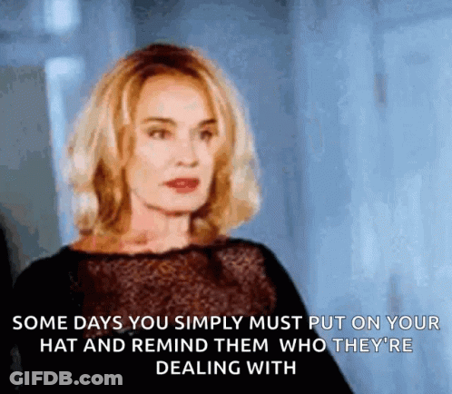 Woman Says Some Days You Simply Must Put On Your Hat GIF