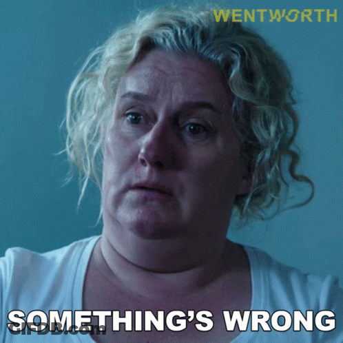 Woman Says Something Wrong In Front Of Wentworth Poster GIF