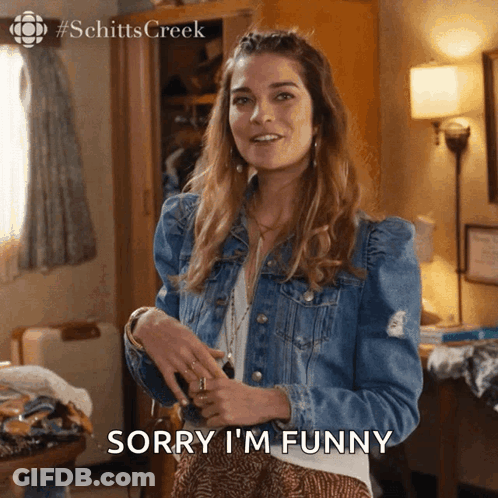 Woman Says Sorry I'm Funny GIF