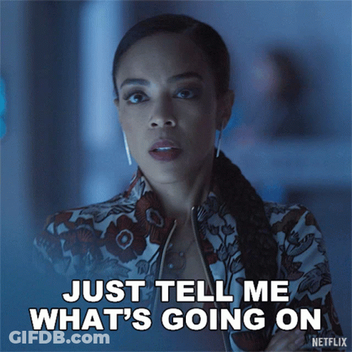 Woman Says Tell Me What's Going On Netflix Ad GIF