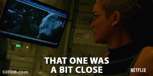 Woman Says That One Was A Bit Close GIF