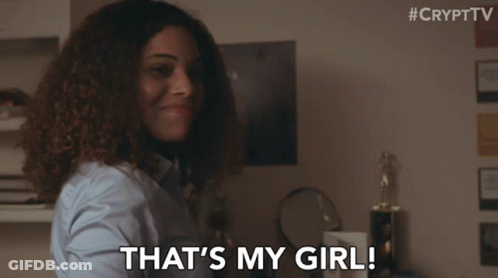 Woman Says That's My Girl In Crypt TV Ad GIF