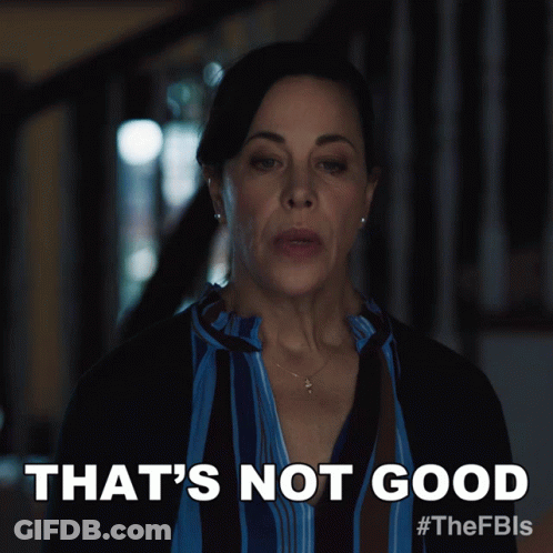 Woman Says That's Not Good GIF
