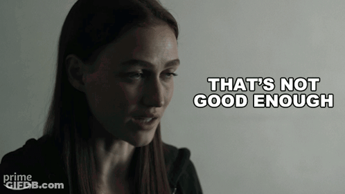 Woman Says That's Not Good Enough In Prime Ad GIF
