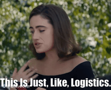 Woman Says This Is Just Like Logistics Holding Chest GIF