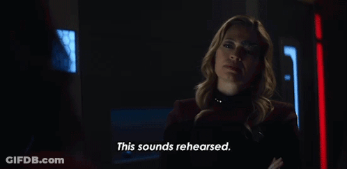 Woman Says This Sounds Rehearsed GIF