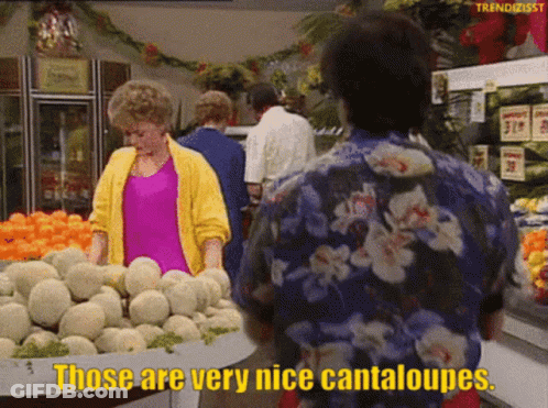 Woman Says Those Are Very Nice Cantaloupes GIF