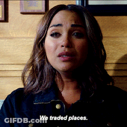 Woman Says We Traded Places GIF