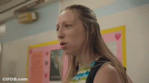 Woman Says You Are My Actual Rainbow Gel Pen In Classroom GIF