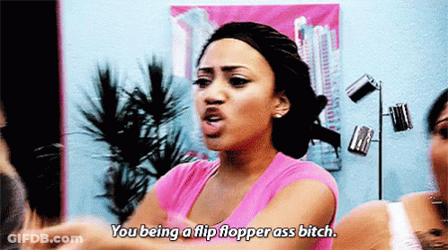 Woman Says You Being Flip Flopper Ass Bitch GIF