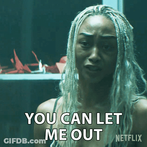 Woman Says You Can Let Me Out Netflix Ad GIF