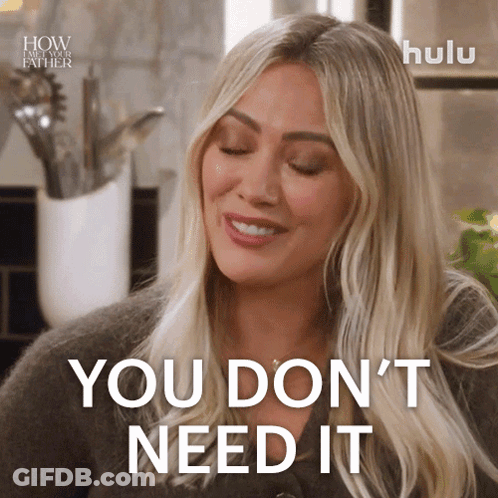 Woman Says You Don't Need It Hulu Ad GIF
