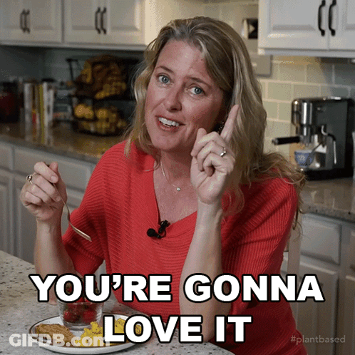 Woman Says You're Gonna Love It While Eating GIF