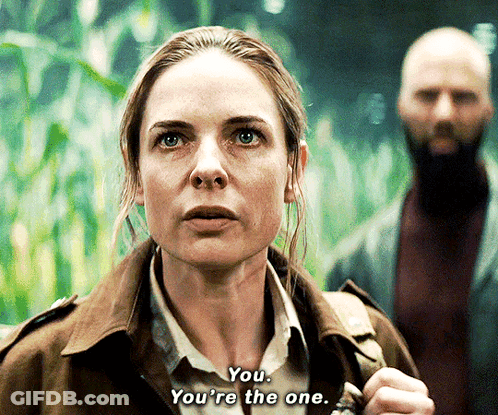 Woman Says You're The One Man Looks On GIF