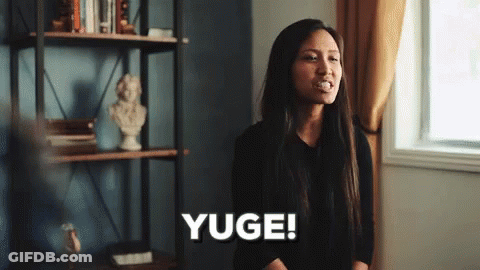 Woman Says Yuge GIF