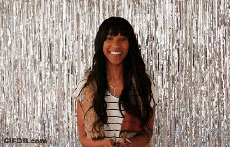 Woman Scattering Falling Confetti GIF