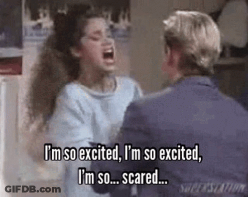 Woman Screaming At Man In Room GIF