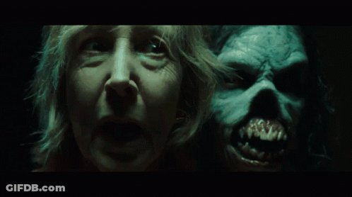 Woman Screaming At Monster GIF