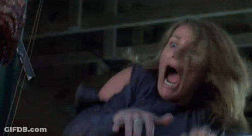 Woman Screaming Attacked By Monster GIF