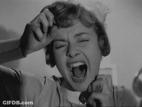 Woman Screaming Black And White Photo GIF