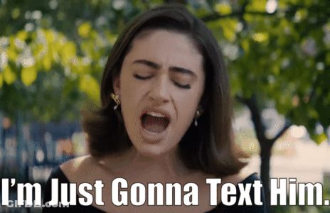 Woman Screaming I'm Just Gonna Text Him GIF
