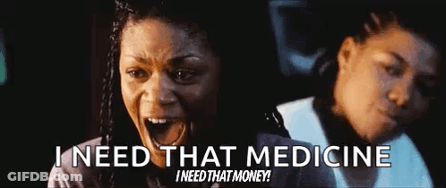 Woman Screaming In Car Saying I Need That Medicine I Need That Money GIF