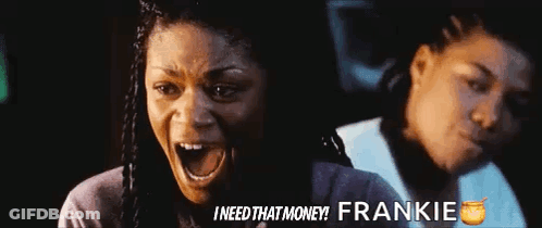 Woman Screaming In Car Saying I Need That Money GIF