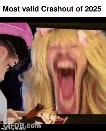 Woman Screaming In Front Of Man And Cat GIF